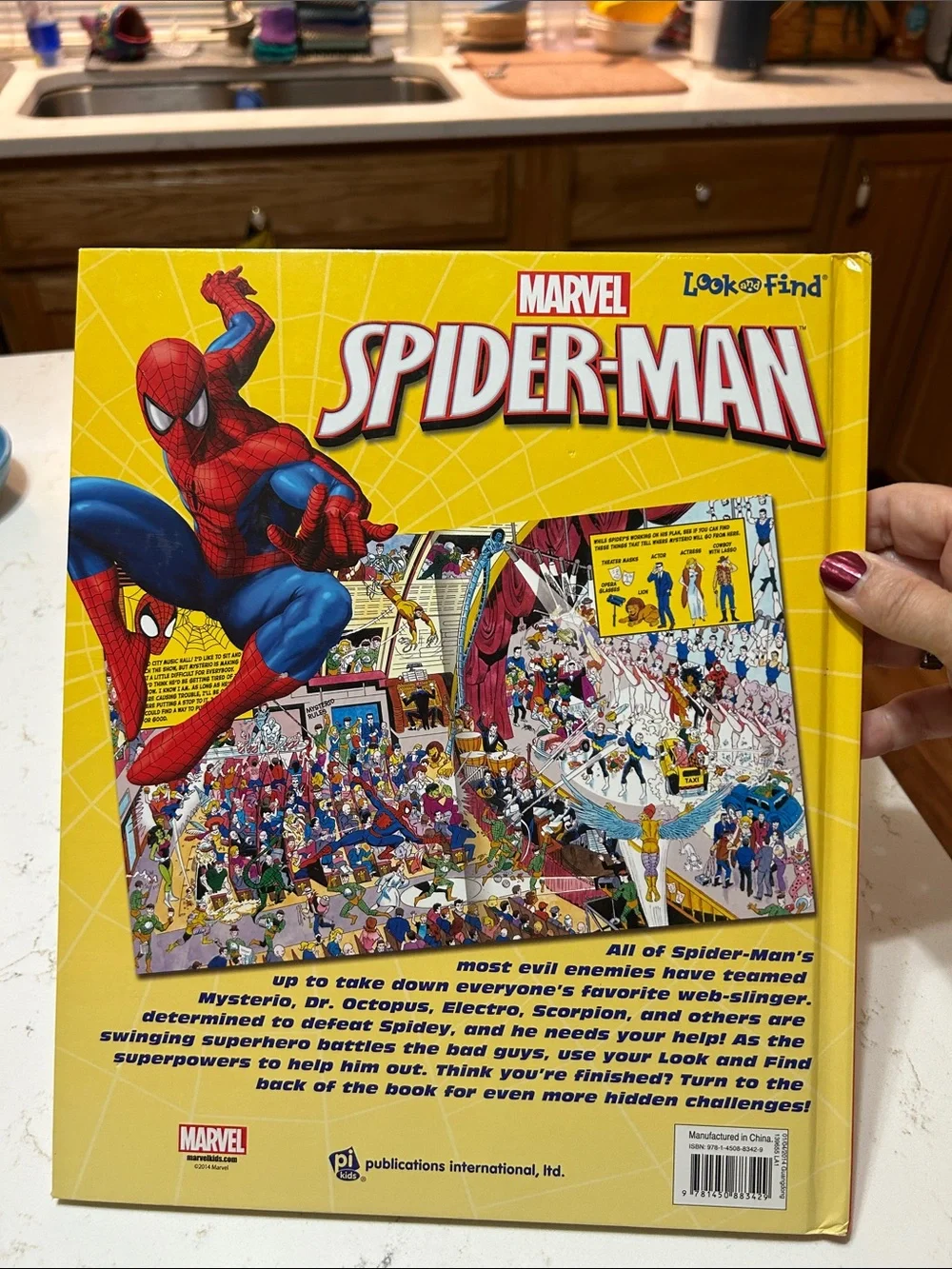 Marvel Spider-Man Look and Find Book - Red, Blue & Gold Artwork
